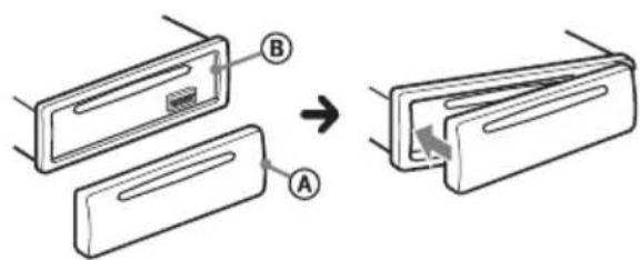 SONY CDXGT274MP - Attaching the front panel - 1