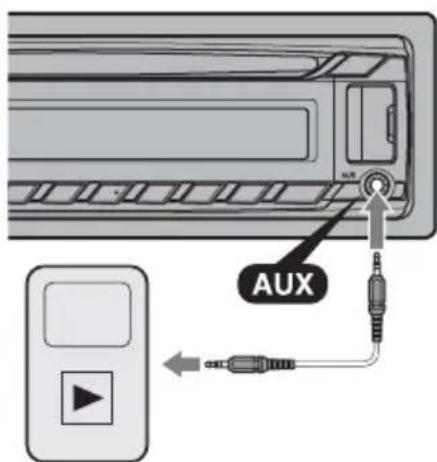 SONY CDXGT474UM - Een draagbaar audioapparaat aansluiten - 1