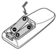SONY MHCGR7 - Mise en place des deux piles de format AA (R6) dans la télécommande - 2