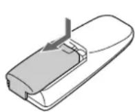 SONY MHCGR7 - Mise en place des deux piles de format AA (R6) dans la télécommande - 1
