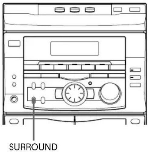 SONY MHCR300 - Activation de l'effet surround - 1