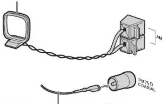 SONY MHCRG551S - Conecte las antennas de FM y AM. - 2