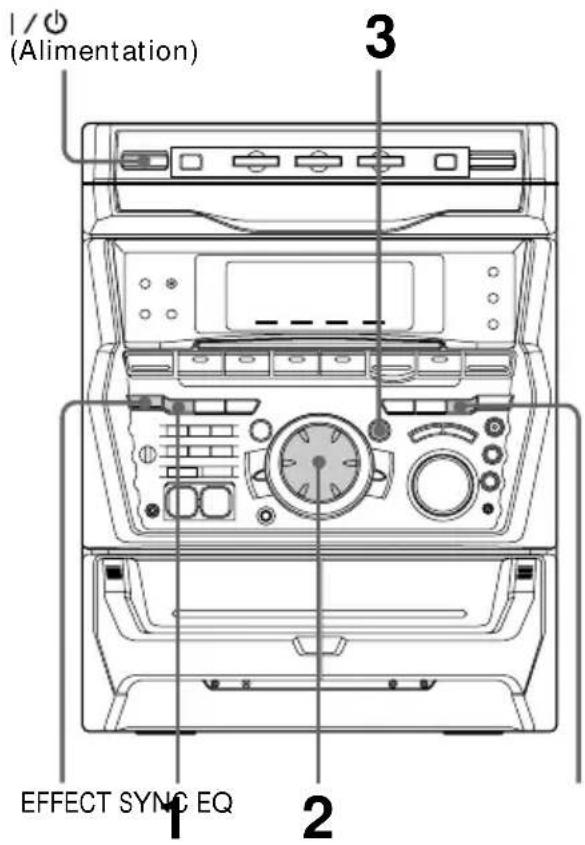 SONY MHCR880 - Selection de l'effet sur le menu musical - 1