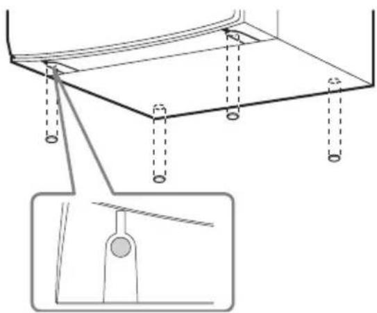 SONY MHCRV20 - Colocación de las almohadillas para los altavoces - 1