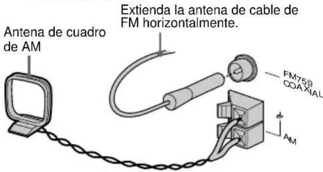 SONY MHCDX30 - Conecte las antenas de FM/AM. - 2
