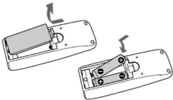 SONY MHCDX30 - Mise en place des deux piles R6 (format AA) dans la télécommande - 1