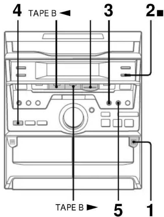 SONY MHCGRX20 - Grabación en una cinta manualmente - 1