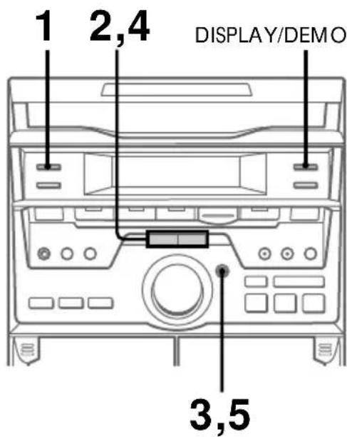 SONY MHCGRX20 - Paso 2: Puesta en hora del reloj - 1