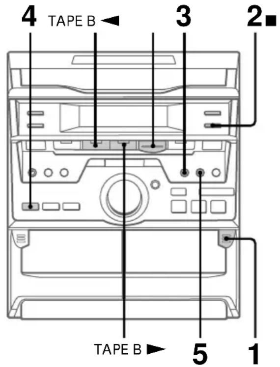 SONY MHCGRX20 - Enregistrement manuel sur une cassette - 1