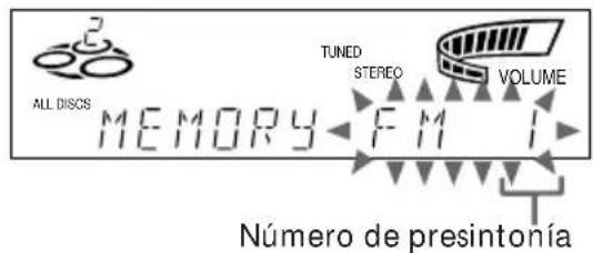SONY MHCR500 - Paso 3: Presintonización de emisoras de radio - 3