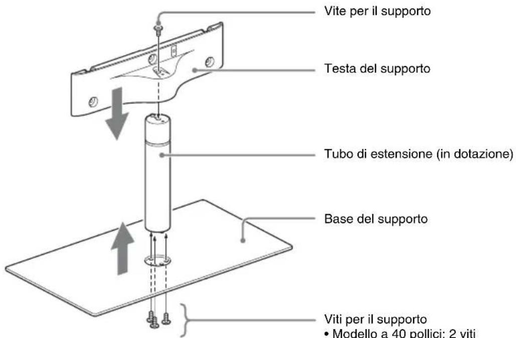 SONY WSCT550B46 - Installazione del diffusore sul supporto del televisore - 1