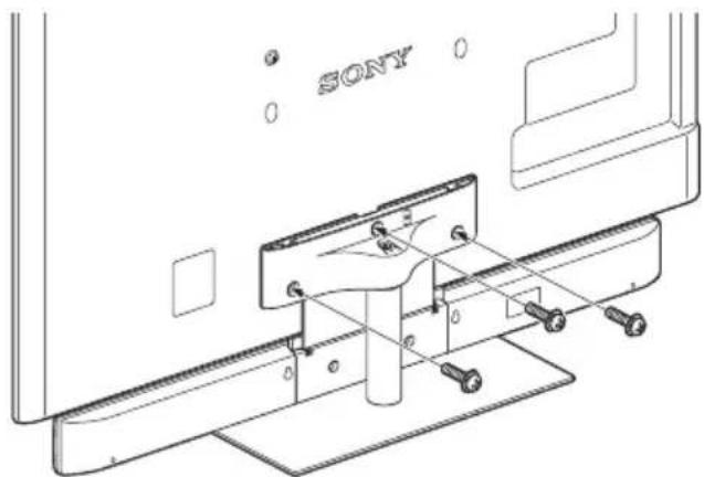 SONY WSCT550B46 - Fije el televisor a su soporte con los tornillos B (M5 × 20 mm, negros) (suministrados). - 1
