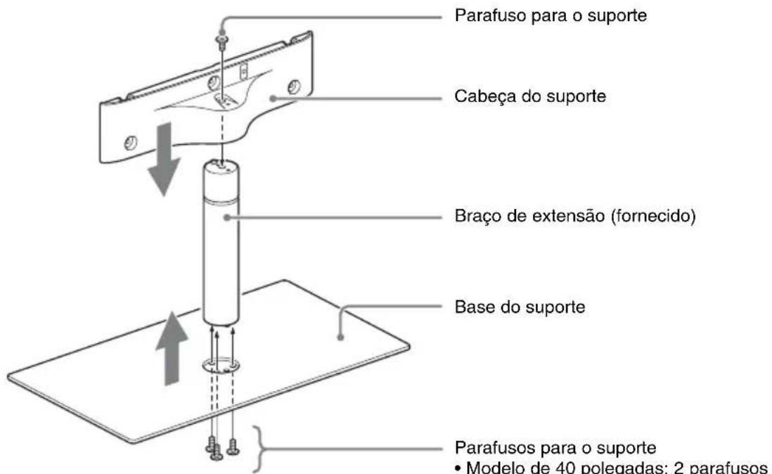 SONY WSCT550B46 - Instalar a coluna no suporte para televisor - 1