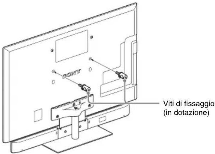 SONY WSCT550B46 - Serrare le viti di fissaggio (in dotazione) alla parte posteriore del televisore. - 1