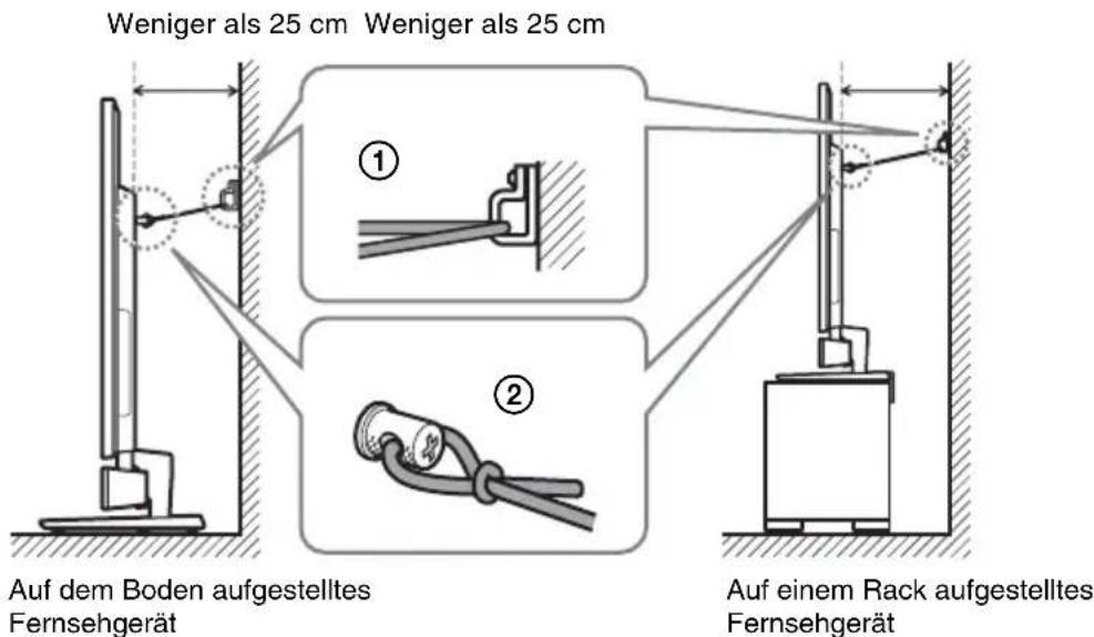 SONY WSCT550B46 - Befestigen Sie die Klemmschrauben (mitgeliefert) an der Rückseite des Fernsehgeräts. - 2