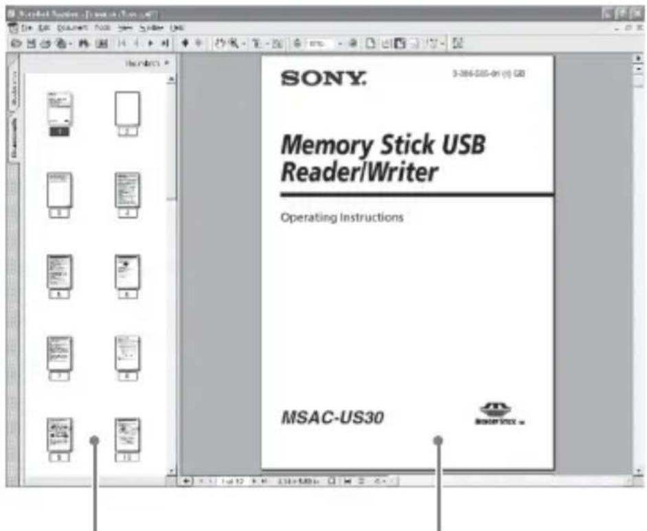 SONY MSACUS30 - Bedienungsanleitung auf dem Bildschirm - 1
