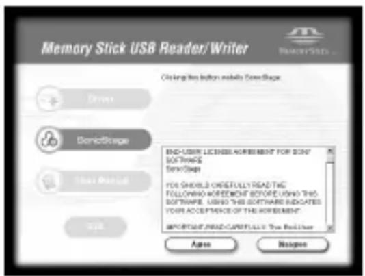 SONY MSACUS30 - Installation du logiciel « sonicstage » (y compris « openmg ») dans votre ordinateur - 2