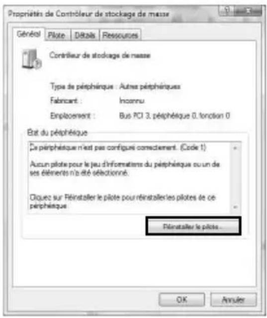 SONY MSACEX1 - Si un pilote de périphérique inadéquat a été installé, réinstallez le bon pilote. - 1