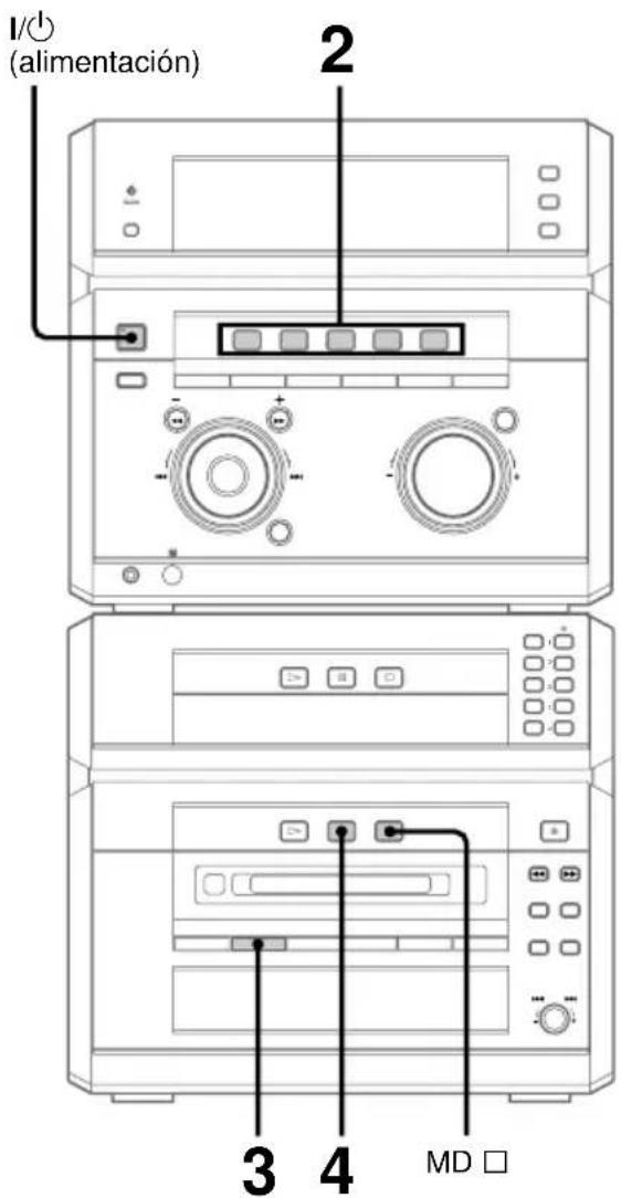 SONY DHCNX5MD - Grabación en un MD manualmente - 1