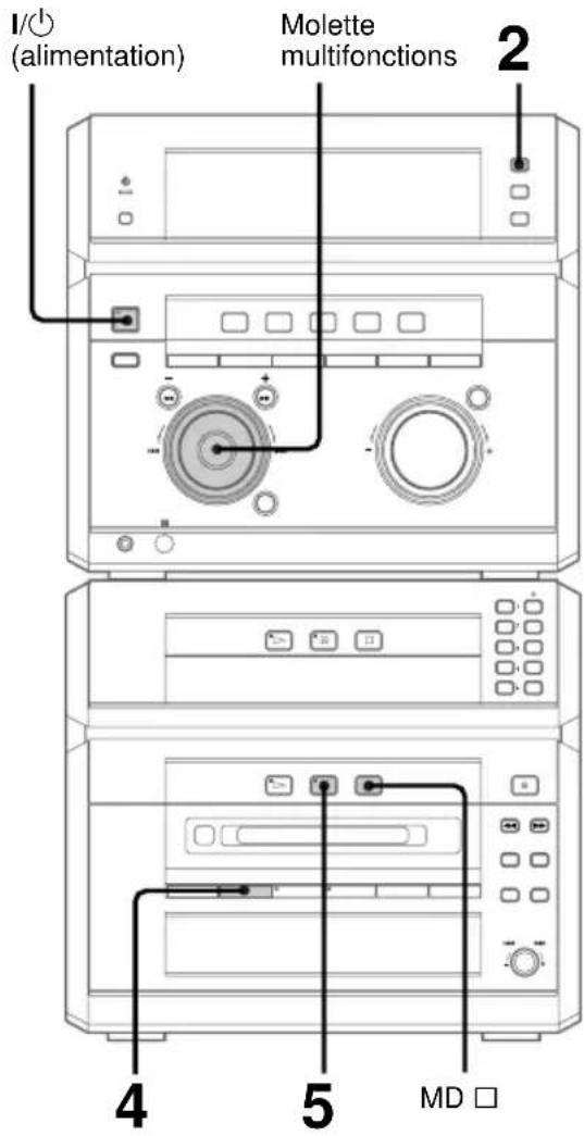 SONY DHCNX5MD - Enregistrement depuis la radio — Enregistrement manuel - 1