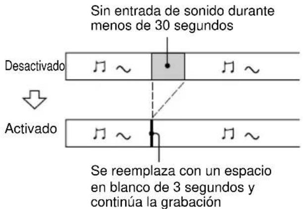 SONY DHCNX5MD - Inserción de espacios de 3 segundos entre - 1