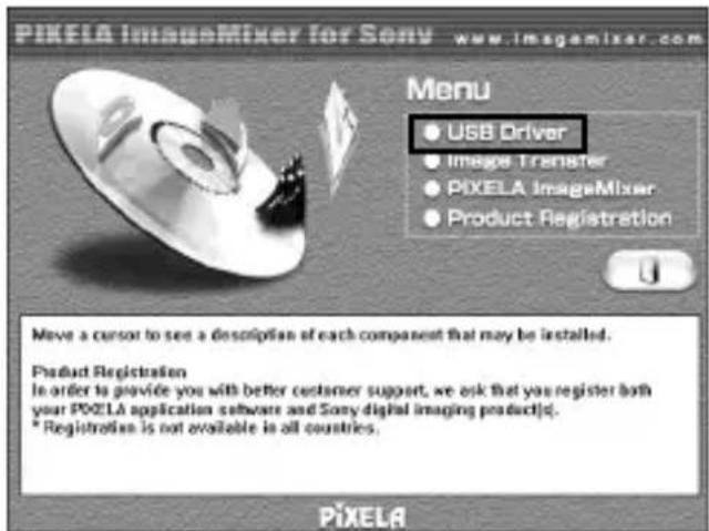 SONY MSACUS2 - Click "USB Driver" on the screen. - 1