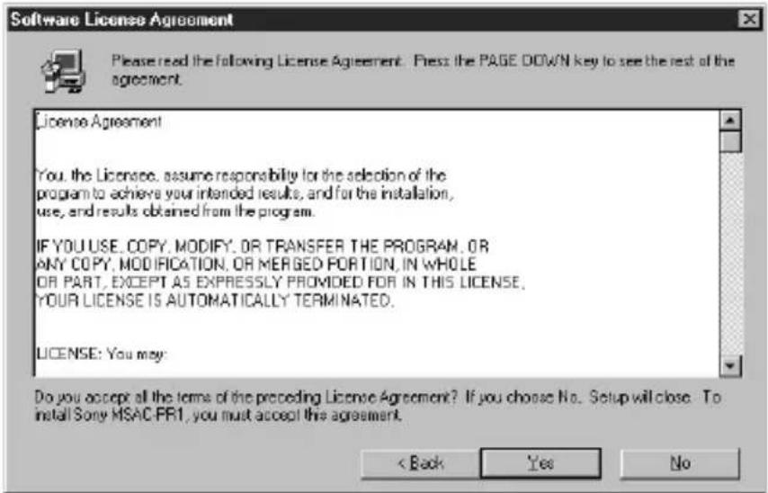 SONY MSACPR1 - Click the "Next" button. - 1