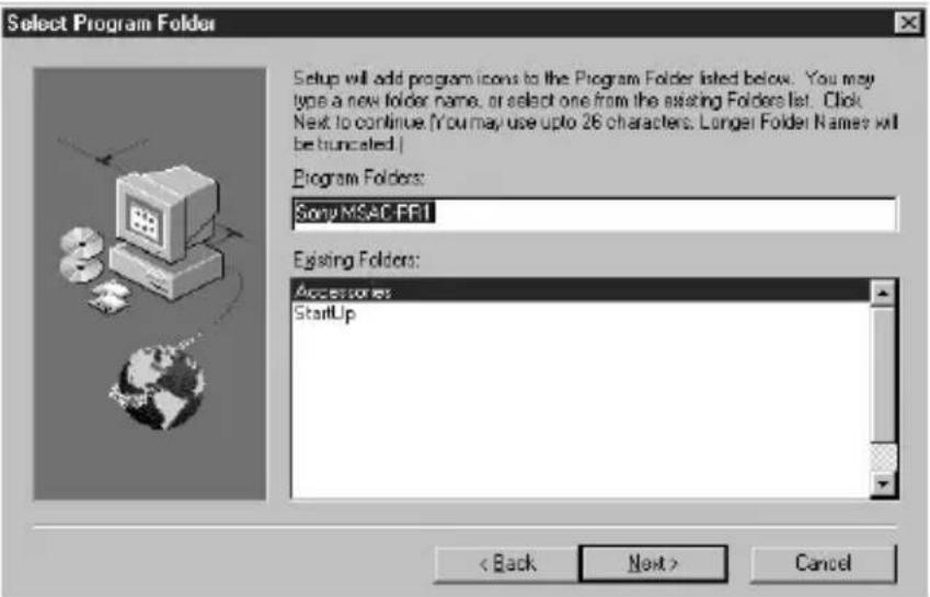 SONY MSACPR1 - Installation du pilote - 7