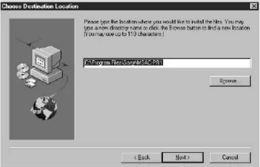 SONY MSACPR1 - Installation du pilote - 6