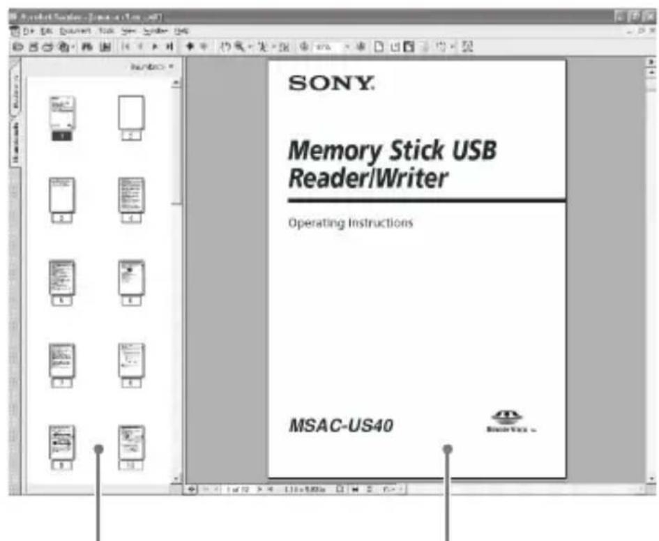 SONY MSACUS40 - Skærmens udseende - 1