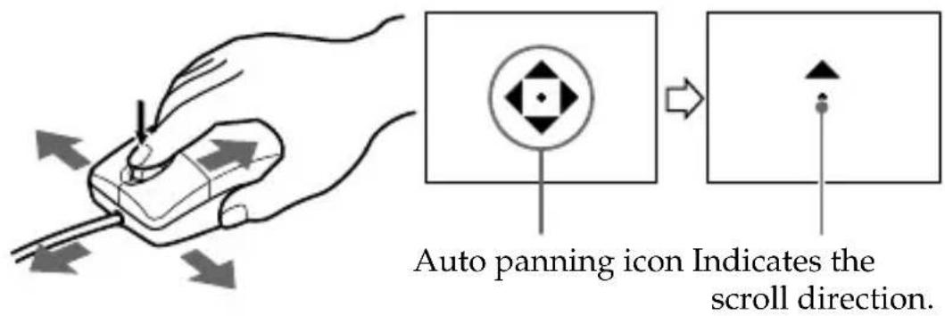 SONY MSACUS7 - When the icon appears, move this unit in the direction you want to scroll. - 1