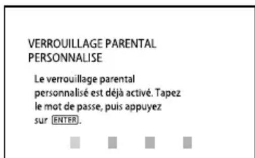 SONY DHCAZ33D - Lecture d'un disque pour lequel le verrouillage parental personnelisé est activé - 1