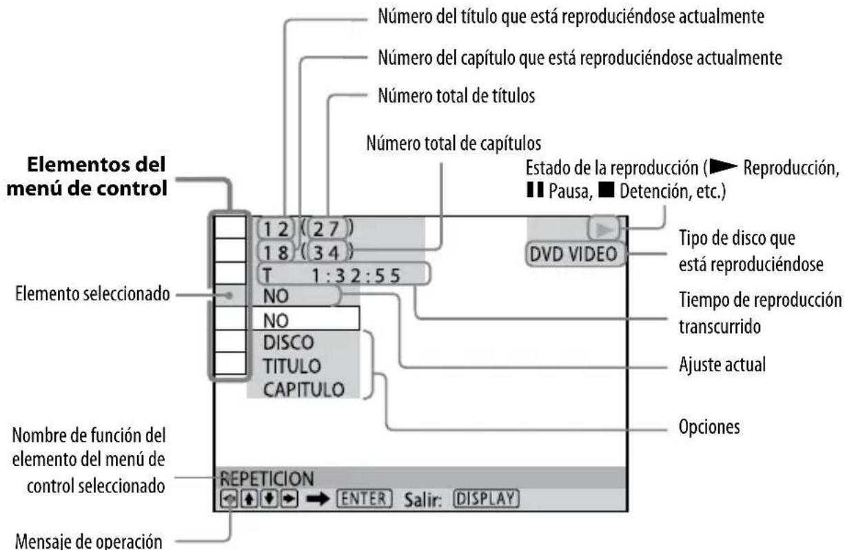 SONY DHCAZ33D - Pantalla del menu de control - 1
