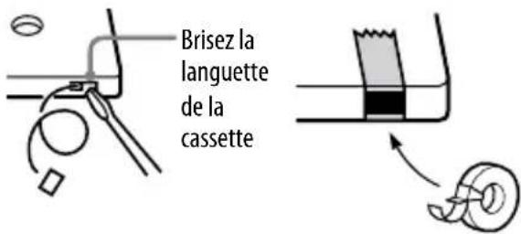 SONY DHCAZ33D - Pour empêcher un enregistrement accidentel sur une cassette - 1