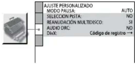 SONY DHCAZ33D - Ajuste de las options de reproduccion — "AJUSTE PERSONALIZADO" - 1