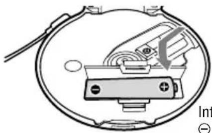 SONY Walkman DNE720LS - Introduza a bateria recarregavel NH-14WM (fornecida) fazendo corresponder o ① ao diagrama do compartmento da bateria e, em seguida, feche a tampa para que esta fique colocada na respectiva posicao. - 1