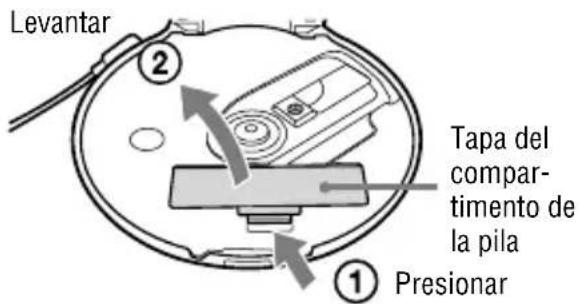 SONY Walkman DNE720LS - Abra la tapa del compartmento de la pila del reproductor. - 1