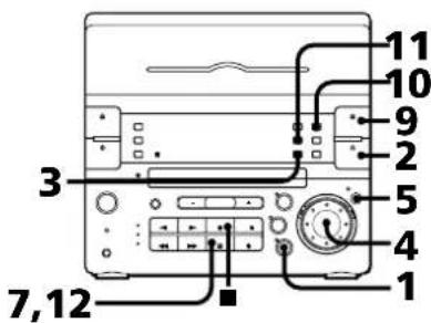 SONY CHCP33D - Enregistrement d'un CD: Désignation de l'ordre des plages (montage programme) - 1