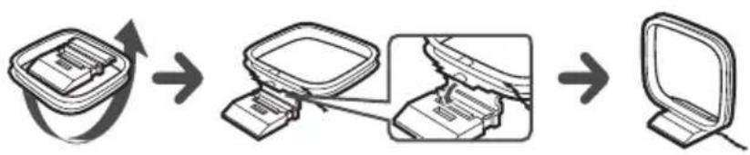 SONY PMCD307L - Instalación de la antenna cerrada de MW/LW - 1