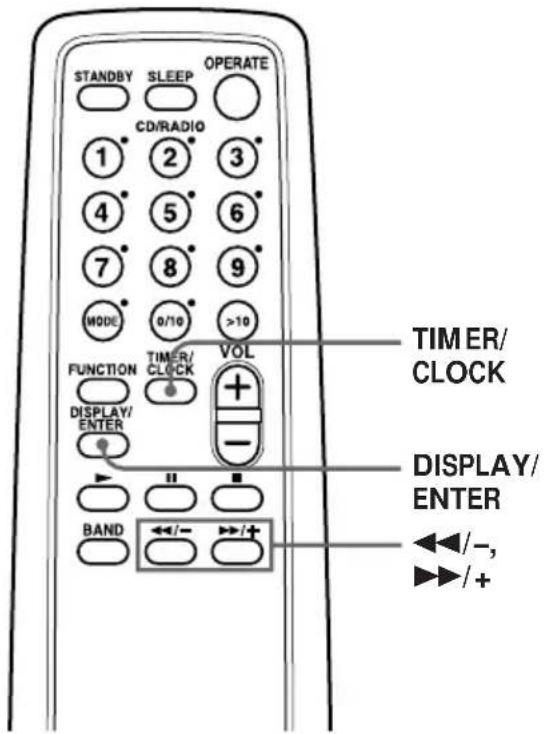 STANDBY SLEEP OPERATE CD/RADIO 1 2 3 4 5 6 7 8 9 MODE 0/10 >10 FUNCTION TIMER/ CLOCK VOL DISPLAY/ ENTER BAND ←/− →/+
