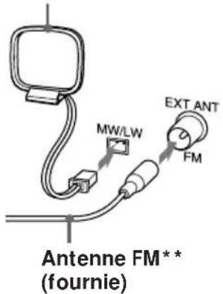 MW/LW EXT ANT FM Antenne FM** (fournie)