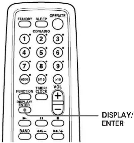 STANDBY SLEEP OPERATE CD/RADIO 1 2 3 4 5 6 7 8 9 MODE 0/10 >10 FUNCTION TIMER/ CLOCK VOL DISPLAY/ ENTER BAND ←/− →/+ DISPLAY/ ENTER