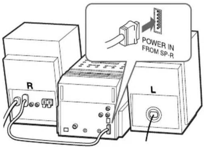SONY PMCDR50L - Anschließen der Lautsprecher - 1