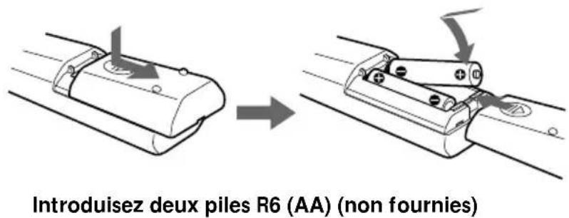Introduisez deux piles R6 (AA) (non fournies)