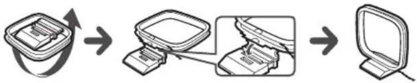 SONY PMCDR50L - Installation de l'antenne cadre PO/GO - 1