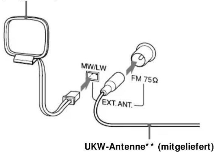 MW/LW FM 75Ω EXT.ANT. UKW-Antenne** (mitgeliefert)