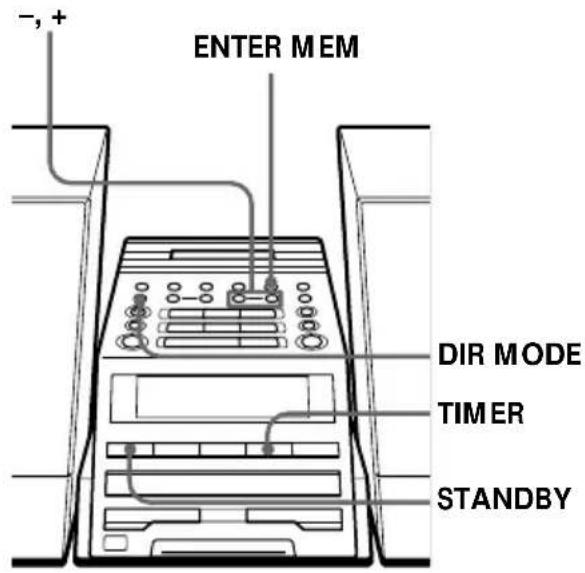 -, + ENTER MEM DIR MODE TIMER STANDBY