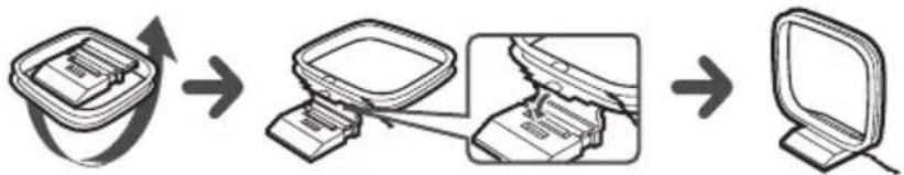 SONY PMCDR50L - Aufstellen der MW/LW-Ringantenne - 1