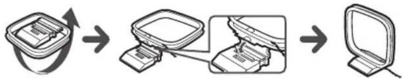 SONY PMCD40L - Raccordement de l'antenne cadre PO/GO - 1