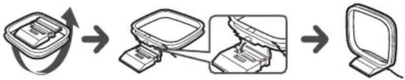 SONY PMCD40L - Instalación de la antena cerrada de MW/LW - 1